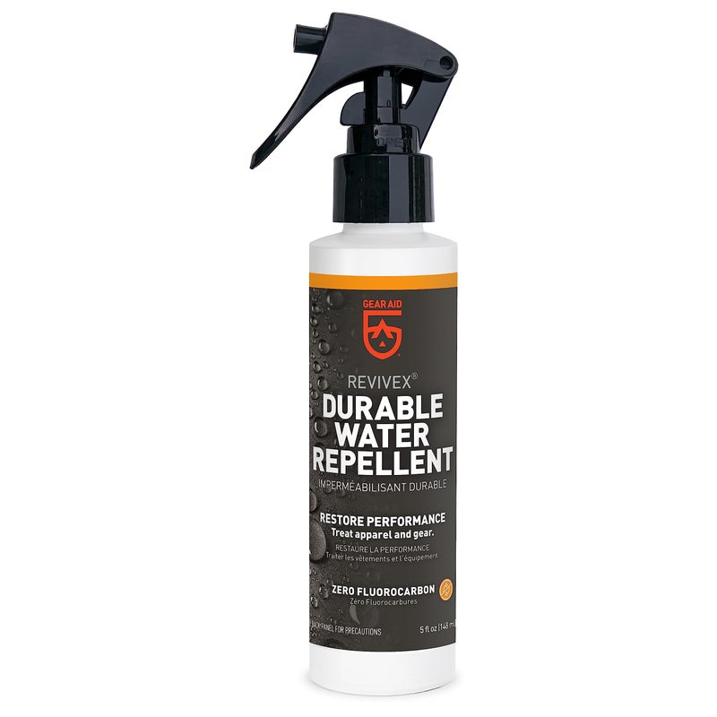 GEAR AID Revivex Durable Water Repellent (DWR) Spray for Waterproofing  Restoring Performance on Nylon Jackets  Gore-TEX  Paddle and Camping Gear  Non-aerosol  5 oz - Image 1